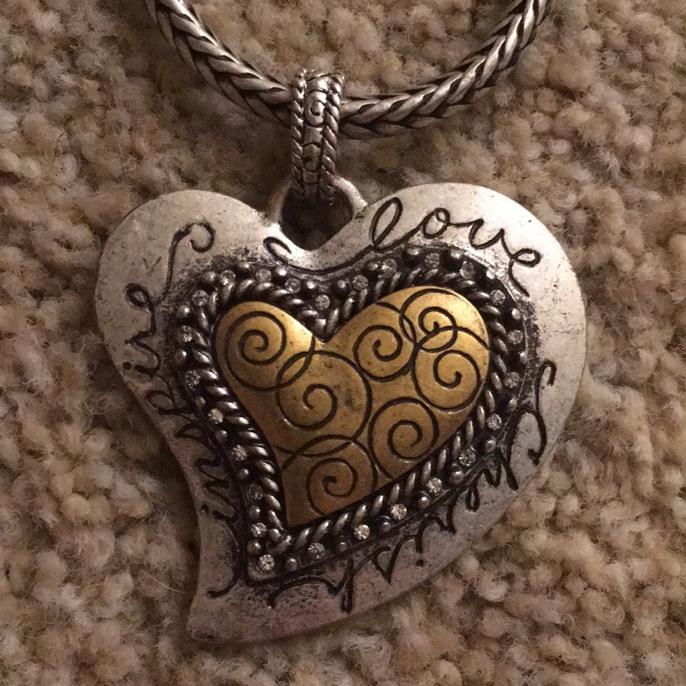 Heart 💛 charm necklace - spirals